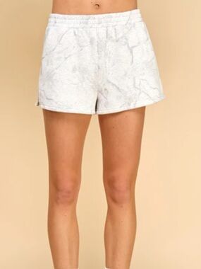 TCEC Camouflage High Waisted Sweat Shorts in Grey